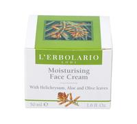 L'Erbolario Crema Facial Hidratante con Helicriso y Aloe Vera 50 ml - Para Luminosidad y Firmeza, Sin Siliconas/Parabenos, 98% Ingredientes Naturales