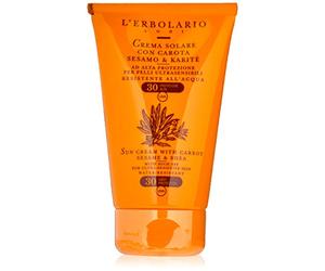 L'Erbolario Crema solar que contiene aceite de zanahoria/sésamo y manteca de karité con SPF 30