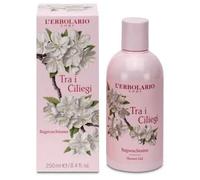 L'ERBOLARIO Gel de Baño Entre Cerezas 250ml - Aroma Flor de Cerezo, Sin Siliconas, Parabenos o Sulfatos, 96% Ingredientes Naturales
