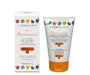 L'Erbolario - Piccolo Sole - Crema solar para niños, SPF30, 125 ml