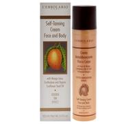 Lerbolario Self Tanning Cream Face and Body 3.3 Oz - Self Tanner - Efecto de bronceado dorado - con jugo de mango y aceite de semilla de girasol