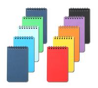 LEREAMTP 10 cuadernos de bolsillo A7, 7,6 x 12,6 cm, bloc de notas en espiral superior, para escuela, oficina, viajes, tomar notas, diario