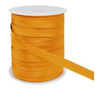 LEREATI Cinta al Bies Costura 15mm x 50m Cintas al Sesgo Ribetes para Costura Cinta Mochila Poliéster, Cenefa para Costura, Ropa, Pancartas, Tapicería, Ribetes, Muebles (Dorado)