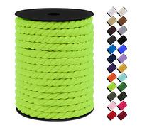 LEREATI Cuerda Macrame 10mm x 23m, Hilo de Macrame Cuerda Algodon Natural Soga, Hilo Grueso para DIY Manualidades, Macrame Pared, Cortina, Colgador de Plantas (Fruta Verde)