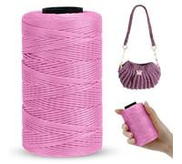 LEREATI Hilo Macrame 1mm x 230m Poliéster Cuerda Macrame 1mm Cuerda Manualidades, Hilos Macrame para Hacer Pulseras Ganchillo Bolsa Sombrero Abalorios Bisuteria Regalo para Tejedor (Rosa Claro)