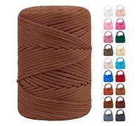 LEREATI Hilo Macrame 3mm x 170m, Cuerda de Poliéster Cuerda Macrame 3mm Colores, Cuerda Manualidades para Macrame, Ganchillo Bolsa, Sombrero, Regalo para Tejedor (Marrón Oscuro)