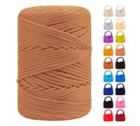LEREATI Hilo Macramé 3mm x 170m, Cuerda de Poliéster Cuerda Macrame 3mm Colores para Manualidades, Ganchillo, Bolsa, Sombrero, Regalo para Tejedor (Café con Leche)