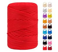 LEREATI Hilo Macramé 3mm x 170m, Cuerda de Poliéster Cuerda Macrame 3mm Colores para Manualidades, Ganchillo, Bolsa, Sombrero, Regalo para Tejedor (Rojo)