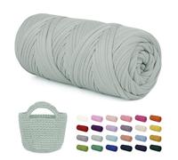 LEREATI Trapillo para Crochet, 200g/75m Hilo para Tejer a Crochet, Trapillo para Tejer Bolsos, DIY Manualidades, Decoración Hogareña (Verde Haba)