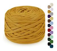 LEREATI Trapillo para Crochet 285g / 100m Hilo Para Tejer a Crochet Hilo Macrame, Cinta Hilo Trapillo Cuerda Macrame para Tejer Cestas de Ganchillo, Bolsos, Colgante de Pared, Mantas (Jengibre)