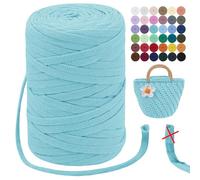 LEREATI Trapillo para Crochet 7mm Hilo para Tejer a Crochet 250g 100m Hilo Macrame Tricotar Hilo de Ganchillo para Cestas, Bolsa, Colgante de Pared, Textil, DIY (Verde Rosa)