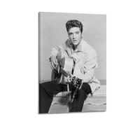 LERIAENHD Póster de Elvis Presley para pared, lienzo vintage, pintura decorativa para sala de estar, dormitorio, elegante póster estético, 20 x 30 cm, estilo marco
