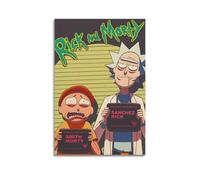 LERIAENHD Póster de Rick And Morty para pared, lienzo estético, pintura decorativa vintage para sala de estar, dormitorio, 30 x 45 cm, estilo sin marco