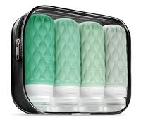Lericttor Botellas de Viaje Silicona 4 Pack, Botes Viaje Rellenables 100ml, Kit Avion Botellas para Gel, Champús, Lociones y Líquido