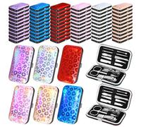 Leriton Juego de 60 juegos de manicura, regalos a granel para mujeres, cortaúñas, kit de aseo de uñas 8 en 1, kit de herramientas de pedicura de acero inoxidable con estuche para empleados,