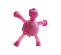 Lernspielzeug Saugnapf | Pop Tube Tiere | 4-Pack Ausziehbare Schildkröten Fidget Toys für Motorik Entwicklung Sensorische Stimulation Spielspaß Ohne Tablet Smartphone Mädchen Farbsortiert