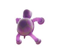 Lernspielzeug Saugnapf | Pop Tube Tiere | 4-Pack Ausziehbare Schildkröten Fidget Toys für Motorik Entwicklung Sensorische Stimulation Spielspaß Ohne Tablet Smartphone Mädchen Farbsortiert