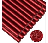Lerodite 20 Pieza Barra de Sello de Cera Rojo Vino, Varillas de Cera para Sellado de Pistola de Pegamento, Barras de Cera para Sellar para Invitaciones de Boda, Correo Común, Paquete de Vino Tarjetas