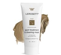 LEROSETT Organic Clay Acne Treatment/Mask 2.5 oz: Professional Grade All Natural-100% Organic Clay Treatment Mask- for Hormonal and Cystic Acne- Oily and Combination Skin- Dermatologist Recommended