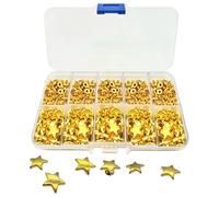 [Lerpwige] 100 piezas de herramientas de montaje de remaches de estrella de 5 puntos, adecuadas para la fabricación de joyas y coloridas puntas de estrellas para la fabricación de joyas y joyas en una
