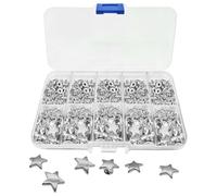 [Lerpwige] 100 piezas de herramientas de montaje de remaches de estrella de 5 puntos, adecuadas para la fabricación de joyas y coloridas puntas de estrellas para la fabricación de joyas y joyas en una