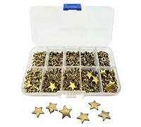 [Lerpwige] 100 piezas de herramientas de montaje de remaches de estrella de 5 puntos, adecuadas para la fabricación de joyas y coloridas puntas de estrellas para la fabricación de joyas y joyas en una