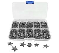 [Lerpwige] 100 piezas de herramientas de montaje de remaches de estrella de 5 puntos, adecuadas para la fabricación de joyas y coloridas puntas de estrellas para la fabricación de joyas y joyas en una