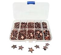 [Lerpwige] 100 piezas de herramientas de montaje de remaches de estrella de 5 puntos, adecuadas para la fabricación de joyas y coloridas puntas de estrellas para la fabricación de joyas y joyas en una