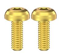 Lerpwige 2 tornillos M5 x 12 mm para jaula de botella de agua, aleaciones, soportes para botellas de bicicleta, tornillos de cabeza hexagonal, accesorios para bicicleta de carretera