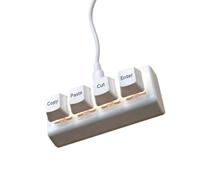 Lerpwige 4 teclados con cable USB, corte de copia, durabilidad para escuelas y oficinas, jugadores y teclado pequeño con cable de entrada de datos
