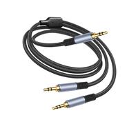 Lerpwige Adaptador de cable de 3,5 mm para salida de sonido simultánea a dos auriculares o altavoces desde el cable de sonido macho de origen