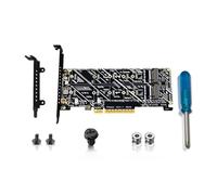 Lerpwige Adaptador NVME a PCIe 5.0 Tarjeta de expansión doble NVMe a PCIE M Adaptador de disco duro para 2230 2242 2260 2280 doble expansión