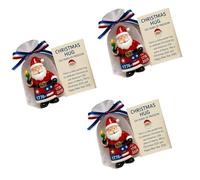 Lerpwige Adorno de abrazo de Papá Noel inastillable, decoración acrílica para árbol de Navidad para celebración de 250 años, decoración familiar segura para el hogar