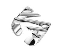 Lerpwige Anillos de Apertura Geométricos Elegantes Anillos de Escote Cuadrado Con Diferentes Líneas Inclinadas Irregular Unisex Decoración Irregular Mujeres