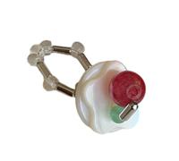 Lerpwige Anillos Elásticos Ajustables Anillos Fritillares Únicos Dedos De Plástico Para Fiesta Encantadora Articulación Asimétrica Dedo Elástico, como se describe