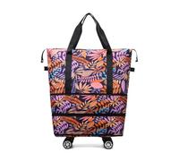 Lerpwige Bolsa de equipaje extensible impermeable con compartimentos dobles para viajes, gimnasio y actividades al aire libre, prácticas bolsas de viaje resistentes al agua, Purple, Mass Beauty