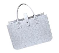 Lerpwige Bolsa de fieltro comprador bolsa de compras plegable para la compra de juguetes ir a trabajar de almacenamiento y uso diario bolso de fieltro mujeres, gris claro