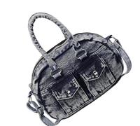 Lerpwige Bolso Crossbody Retro con Múltiples Bolsillos Correa Cómoda Casual Oficina Ropa Bandolera Esencial para Mujeres Niñas Bolso Vaquero Funcional Con Correa Ajustable, Retro Blue