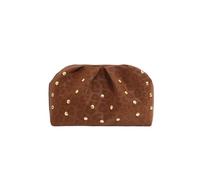 Lerpwige Bolsos de mano para mujer, bolso de mano de moda con cuentas fruncidas, bolso de noche, bolso de mano de bola de masa, Brown, One Size