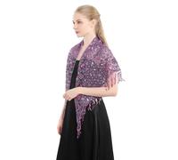 Lerpwige Borlas De Lujo Robado Bufanda De Lentejuelas Brillante Para Las Mujeres De Noche Gala Belly Dance Traje, morado, Talla única