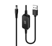 Lerpwige Cable de alimentación de PVC duradero de 5 V a 12 V, USB a CC de 5,5 mm, protección contra sobrecarga para carga segura de routers Gadgets Cable