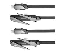Lerpwige Cable de alimentación trenzado de aleación de Zn y cable de datos con función de soporte plegable para ver cable de carga USB C de 120 cm