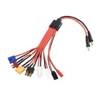Lerpwige Cable de carga multidevice 8Output Port EC3 XT60 Conector para sistemas de distribución de energía Adaptador de cargador
