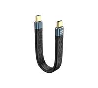 Lerpwige Cable USB 4, cable USB tipo C plano flexible de 5 pulgadas para Thunderbolt4/3 hasta 40 Gbps, transferencia de datos de 240 W, carga de alimentación tipo C