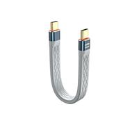 Lerpwige Cable USB 4, cable USB tipo C plano flexible de 5 pulgadas para Thunderbolt4/3 hasta 40 Gbps, transferencia de datos de 240 W, carga de alimentación tipo C