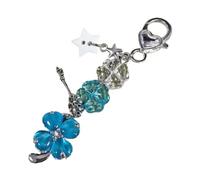 Lerpwige Cadena de teléfono colgante llavero pulsera estrella hoja encanto pérdida prevención cordón cuerda niña joyería moda regalo