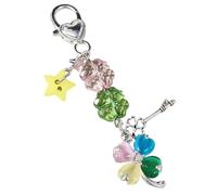 Lerpwige Cadena de teléfono colgante llavero pulsera estrella hoja encanto pérdida prevención cordón cuerda niña joyería moda regalo