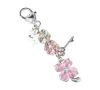 Lerpwige Cadena de teléfono colgante llavero pulsera estrella hoja encanto pérdida prevención cordón cuerda niña joyería moda regalo