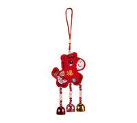 Lerpwige Campanas de metal de sonido claro carillón de viento adorno suave caballo de peluche colgante año para el hogar oficina vacaciones festival encanto ventana colgante