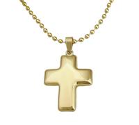 [Lerpwige] Clásico Collar con Colgante de Cruz de Doble Color Material de Cobre Sólido Cadena de Cuello Adornos Elegante Cadena de Clavícula Colgante de Cruz de Dos Tonos, フリーサイズ, Como se describe en